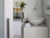 White bathroom detail designer resin basin bowl real home L etc 10/2007 Pub Orig