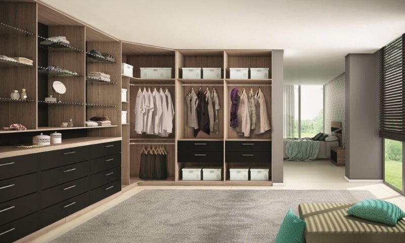 Closets Planejados em L - Projetos e Construção | construdeia