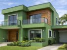 casa pintada de verde