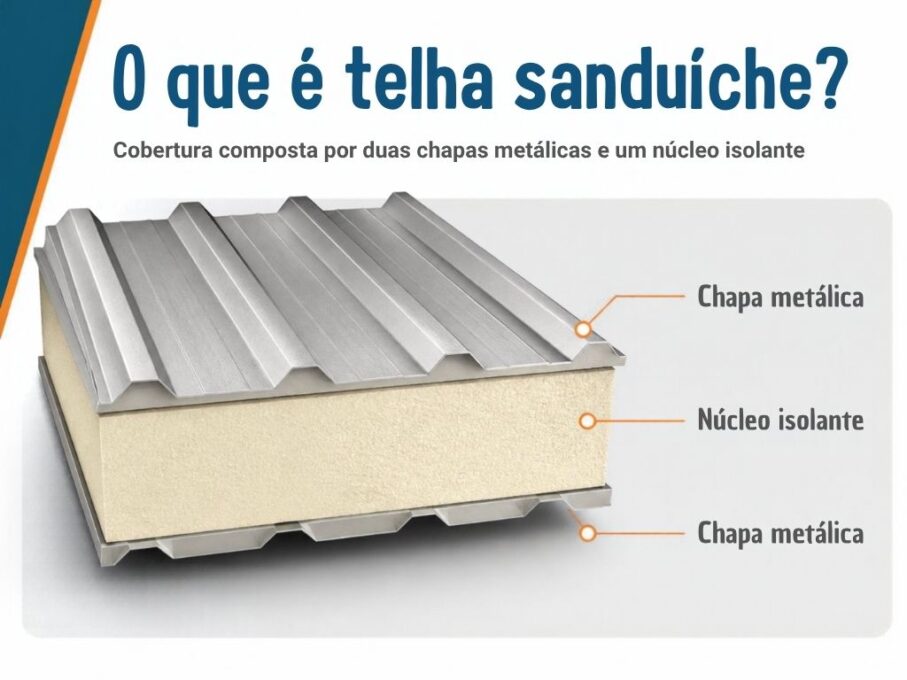 Telha Sanduíche: Guia Completo para Escolher, Instalar e Aproveitar o Melhor Custo-Benefício em 2026 2 O que é telha sanduiche?