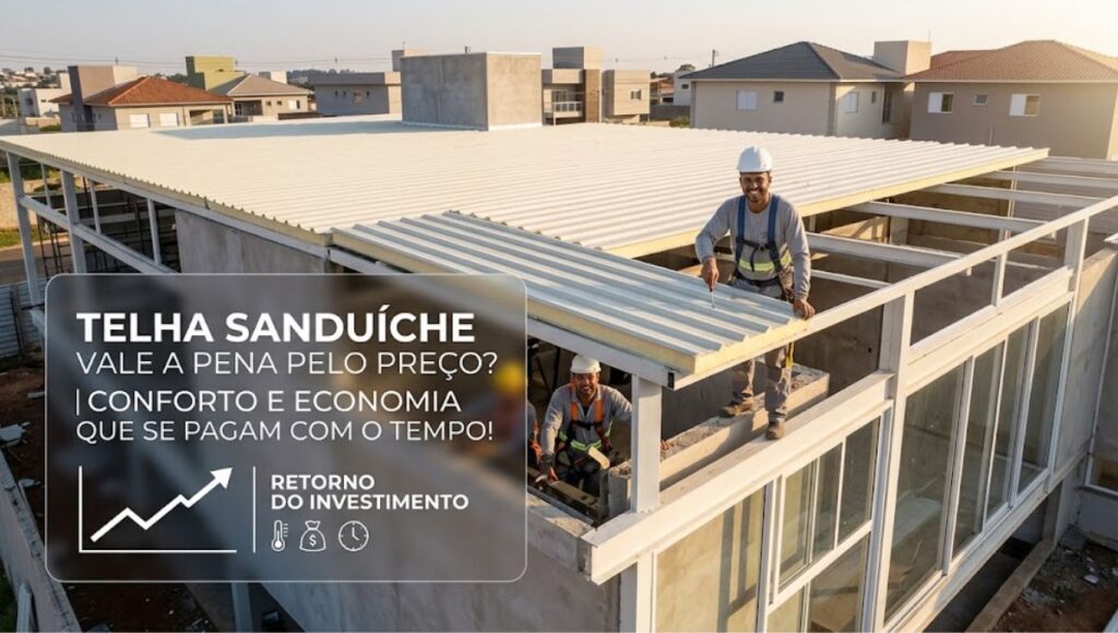 Telha Sanduíche Preço 2026: 7 Dicas para Economizar 4 Telha sanduíche vale a pena pelo preço?